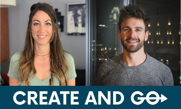side-by-side headshots of Lauren McManus and Alex Nerney with Create and Go text logo across the bottom
